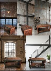 tavolo da lavoro stile industry