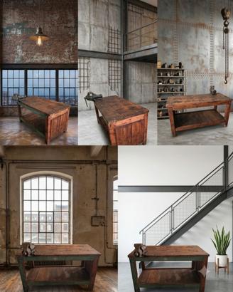 tavolo da lavoro stile industry