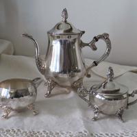 Servizio da caffè vintage silver plated