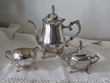 Servizio da caffè vintage silver plated