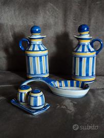  Set completo in ceramica dipinto a mano Imer