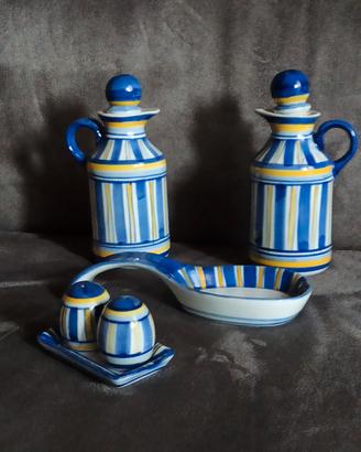  Set completo in ceramica dipinto a mano Imer