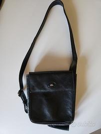 THE BRIDGE tracolla uomo in pelle nera