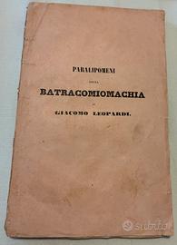 Leopardi - libro d’epoca