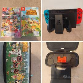 Nintendo switch console+ giochi+ custodia 