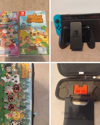 Nintendo switch console+ giochi+ custodia 