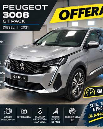  PEUGEOT 3008 GT PACK,  2021, EAT8