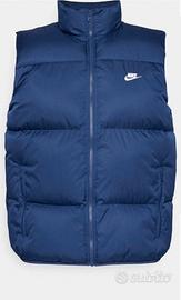 Piumino gilet senza maniche Nike puffer blu XS