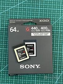 XQD SONY 64 GB Serie G, Lettura 440 MB/s