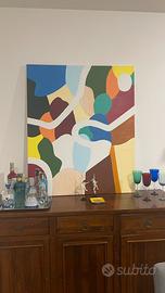 Quadro grande acrilico astratto colorato