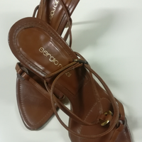 SERGIO ROSSI SANDALO-SABOT PELLE e LEGNO n37