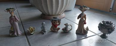 7 statuine di Capodimonte in porcellana