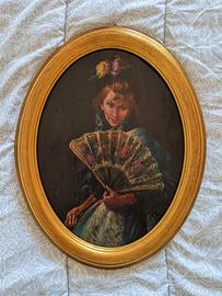 Dipinto su base ovale “Tafuri” c.1940