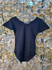 Body nero basic a manica corta – scollo a V