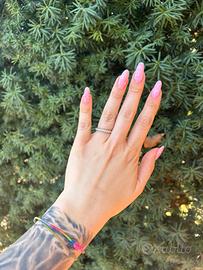 Anello eternity oro bianco 18k / 1,07 ct