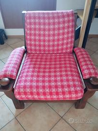 poltrona rustica in legno massello