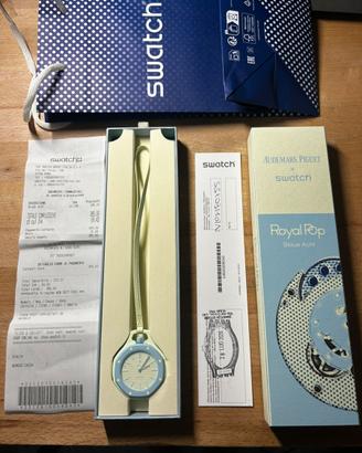royal pop swatch Audemars Piguet blaue acht