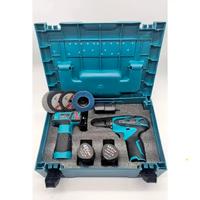 kit avvitatore e flex a doppia batteria 12V