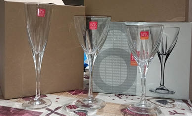 Rcr Servizio 18 Calici Vetro Fusion Trasparente