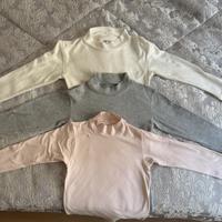 3 Maglie dolcevita manica lunga colori neutri 8/9