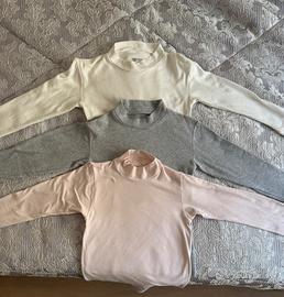 3 Maglie dolcevita manica lunga colori neutri 8/9