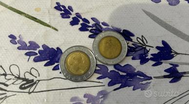 2 monete da 500 lire Centenario Banca Italiana