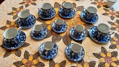 Servizio da Tè e caffè vintage in porcellana blu