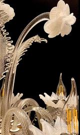 Ricambio lampadario in vetro di Murano foglia oro