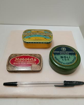 Scatoline VUOTE farmaceutica vintage