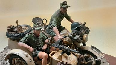 ANDREA MINIATURES, Afrikakorps BMW-R75 1/18 metall