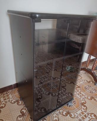 Mobile Porta TV a colonna con ante in vetro