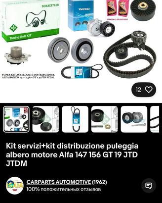 Kit cinghia distribuzione alfa romeo