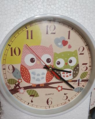 orologio da parete gufi