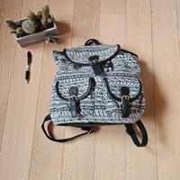 Zainetto vintage in tessuto donna 30x38x16cm