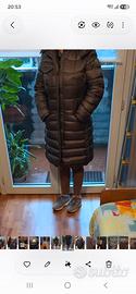 piumino lungo moncler  grigio scuro