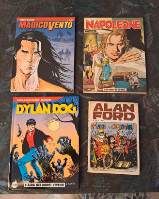 Blocco di una settantina di fumetti vari e manga.