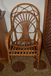 Set 4 sedie in vimini