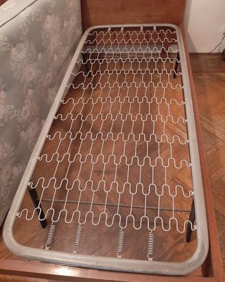 2 reti metallo a molle  + 2 materassi ortopedici