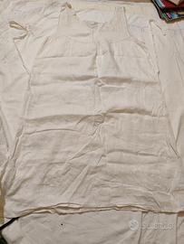 vestito lungo donna merletto bianco vintage 