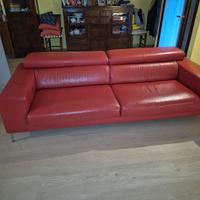 divano in vera pelle 3 posti maxi 