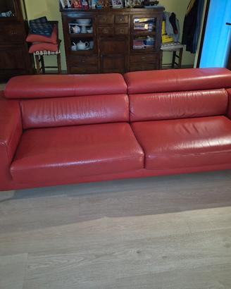 divano in vera pelle 3 posti maxi 