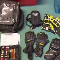 Accessori moto abbigliamento borsa serbatoio guant