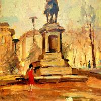 Dino Pelagatti pittore livornese veduta di firenze