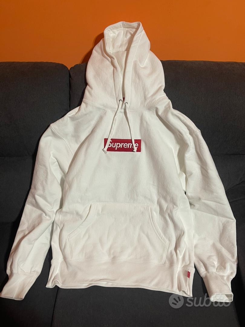 Felpa supreme bianca sale