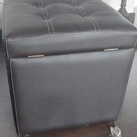 pouf contenitore marrone ecopelle