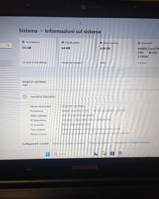 PC Computer Portatile Samsung  np-P580 Intel I3