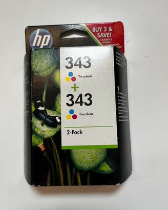 HP 343 Tri-Colour 2-Pack Cartucce Originali
