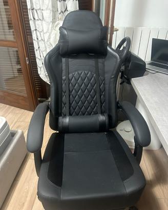 Sedia da gaming con funzione massaggi