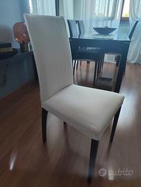 Quattro sedie soggiorno schienale alto