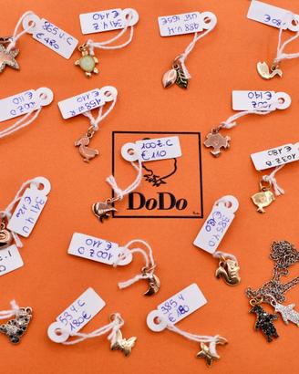 Dodo ciondolo charm oro 18 kt rosa 9 kt ciondoli